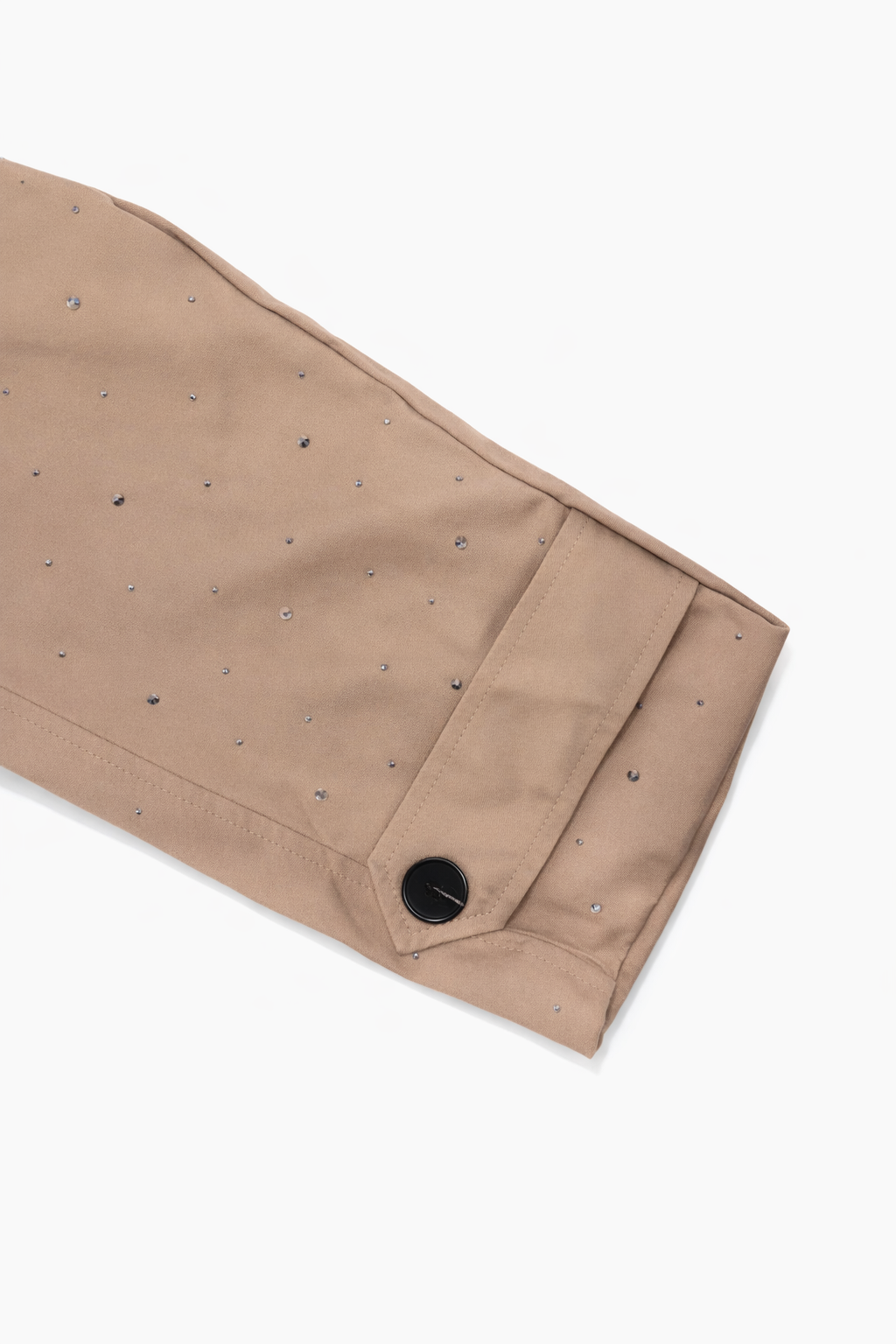 Trench corto con cristalli