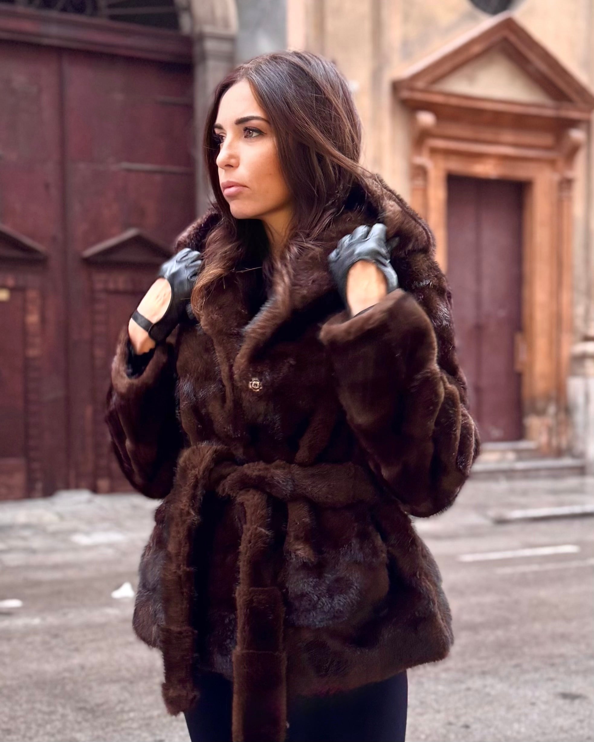 Pelliccia fake visone