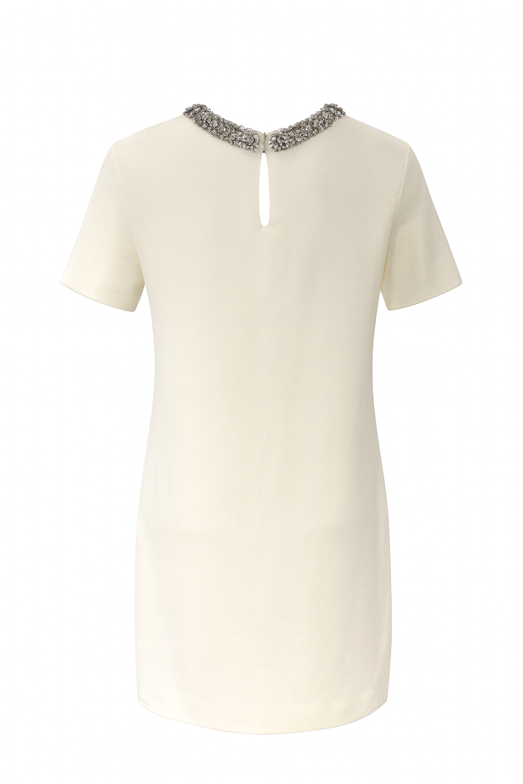 Vestito in maglia con collo gioiello