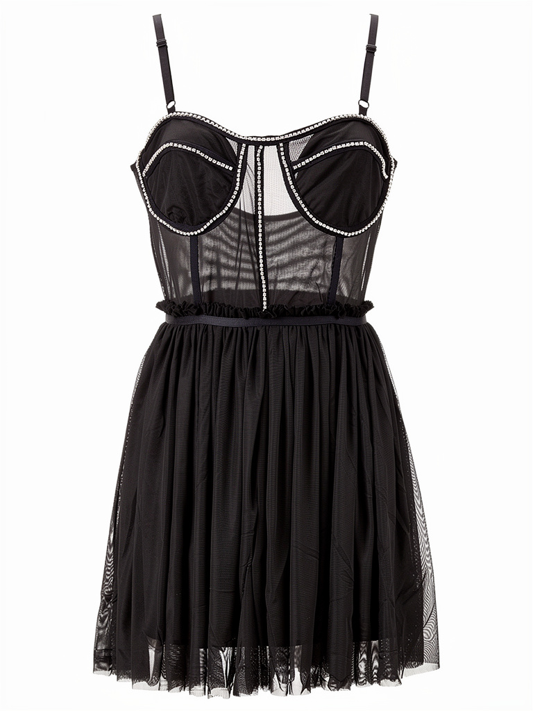 Vestito mini con strass
