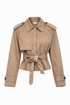 Trench corto con cristalli