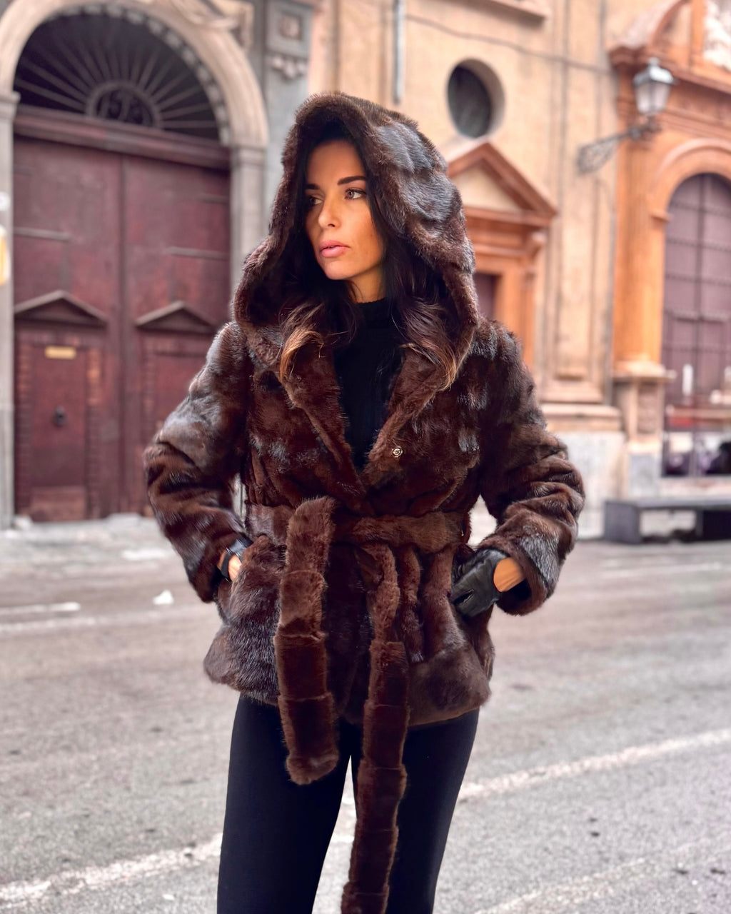 Pelliccia fake visone