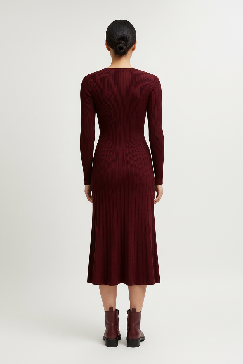 Abito midi in maglia