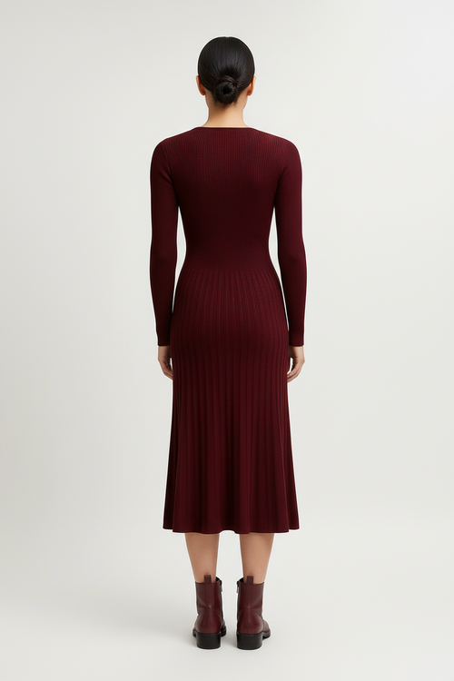 Abito midi in maglia