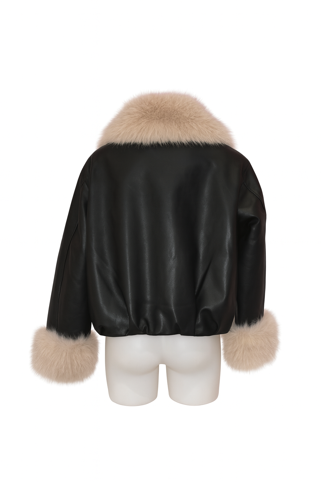 Giubbotto in ecopelle con pelliccia removibile