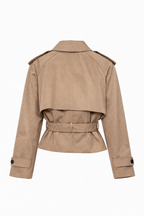 Trench corto con cristalli