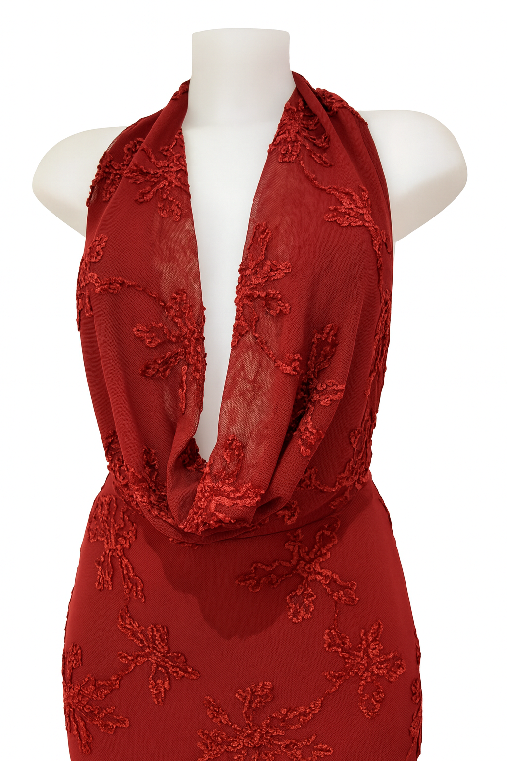 Abito con scollo drappeggiato