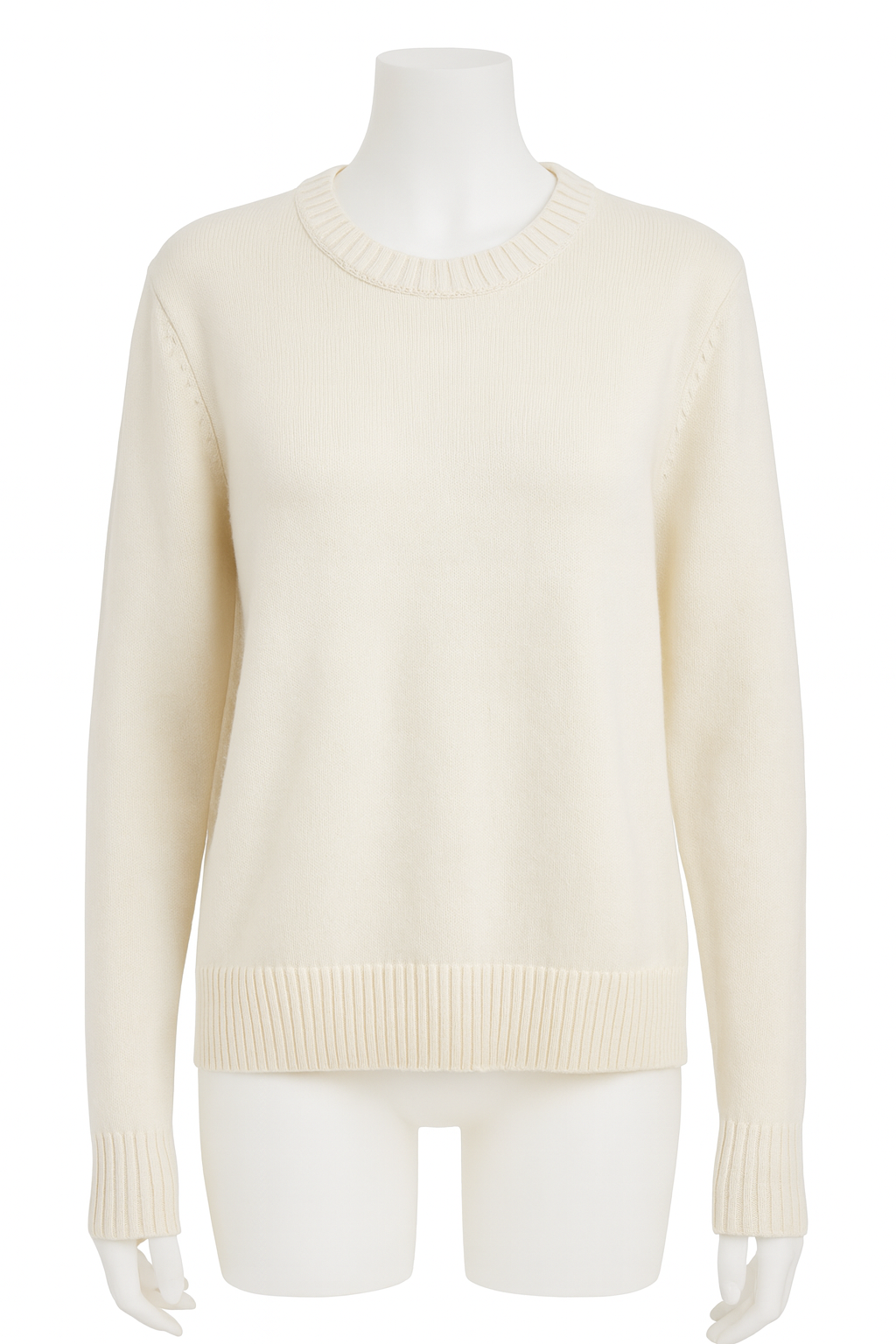 Maglione girocollo in maglia fine grigio