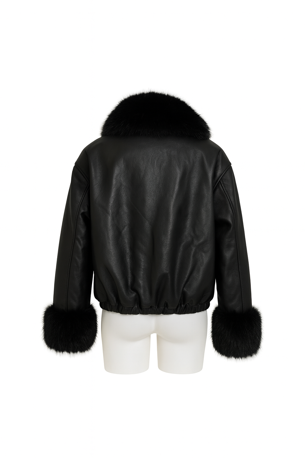 Giubbotto in ecopelle con pelliccia removibile